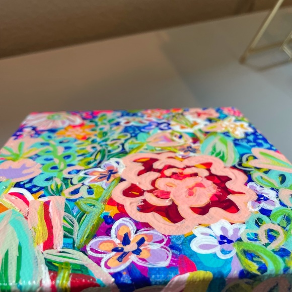 SOLD Original Art - Acrylic Contemporary Painting, Flowers, Garden/Surf Vibes - Picture 10 of 13